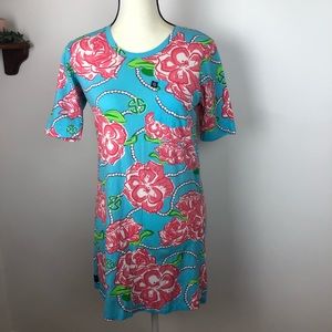 Simply Southern Dress Print Floral/PearlString Size Small/X-Small